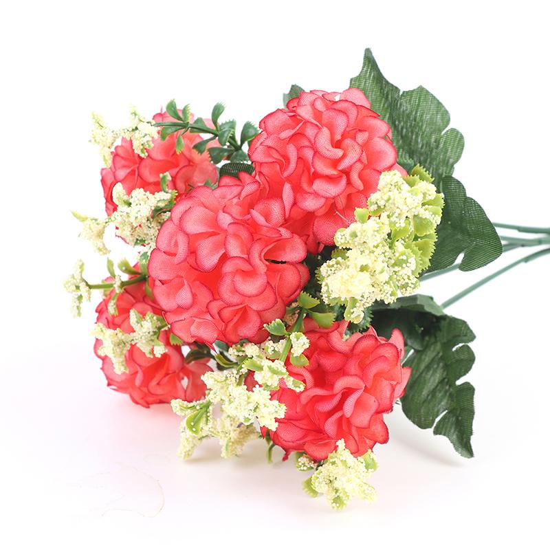 1 kytice 5 hlav Hydrangea Silk Flower Umělá květina Holding Flowers Dekor
