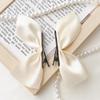 2pcs/set Solid Satin Bobby Hairpin Bowknot Hair Clip Elegant Bow Hair Clip  Girls