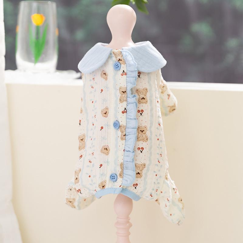 1Pcs Spring and Summer Dog Clothes - Cartoon Dogs  Breathable Homewear for Pets XS