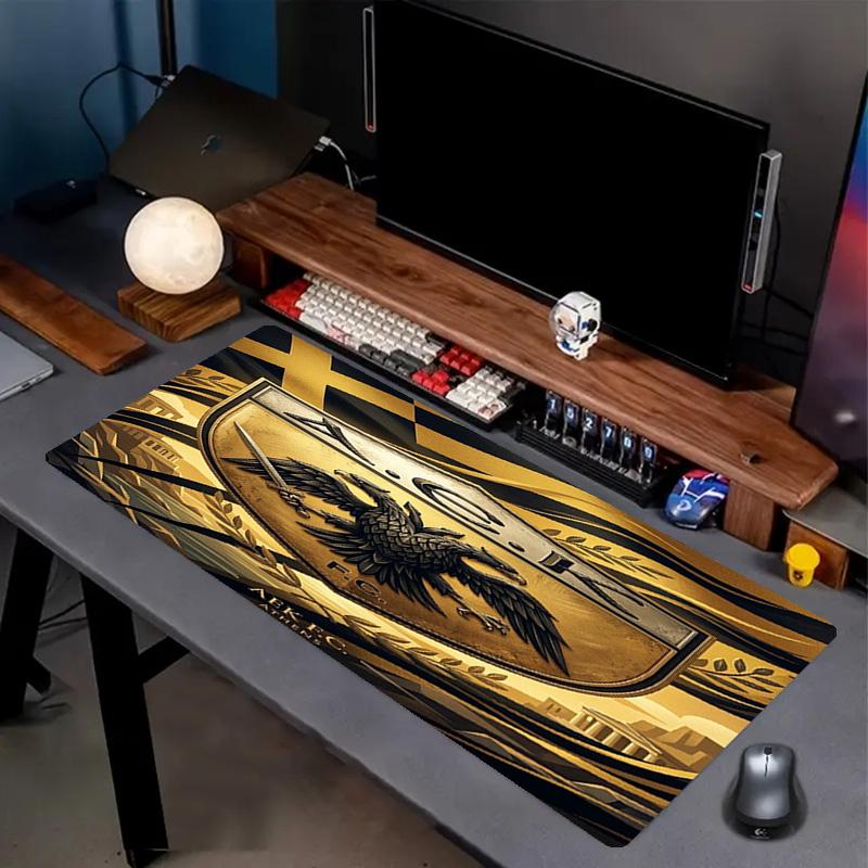 AEK Athens FC Print Mouse Pad, Anti‑Slip Desktop keyboard Mat, for PC Laptop Gaming Working Daily Use, Cool Festival Surprise Gift