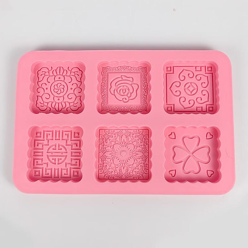 Multi-Pattern 6-Hole Square Silicone Mold