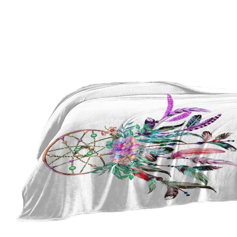 Printed Blanket Comfortable Soft Sofa Talk Blanket