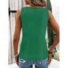 Women's solid color v-neck casual hollow vest