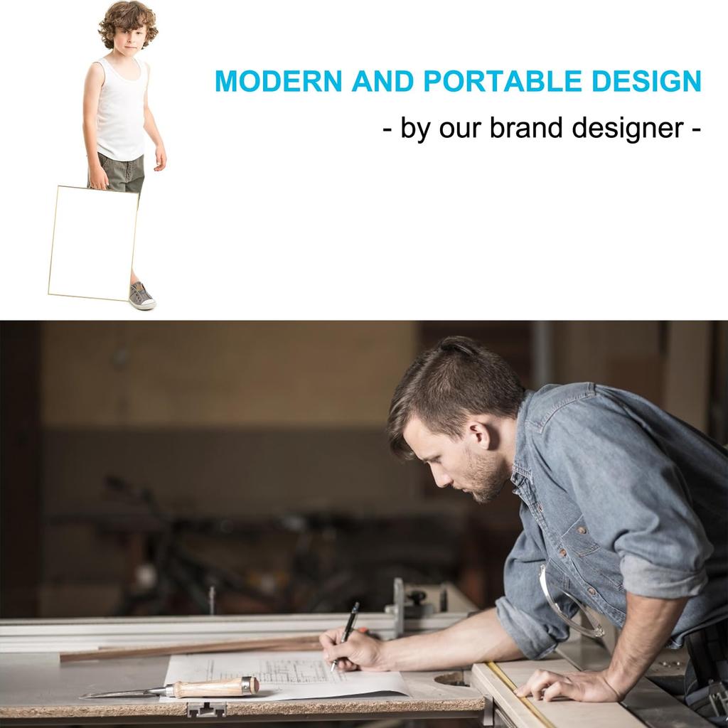 Mini Magnetisches A3 Größe Tragbarer Aluminiumrahmen Kleines Whiteboard mit Wandhalterung 40cm x 30cm Ideal für und Büros Wandmontiertes Whiteboard, - Pinnwand,