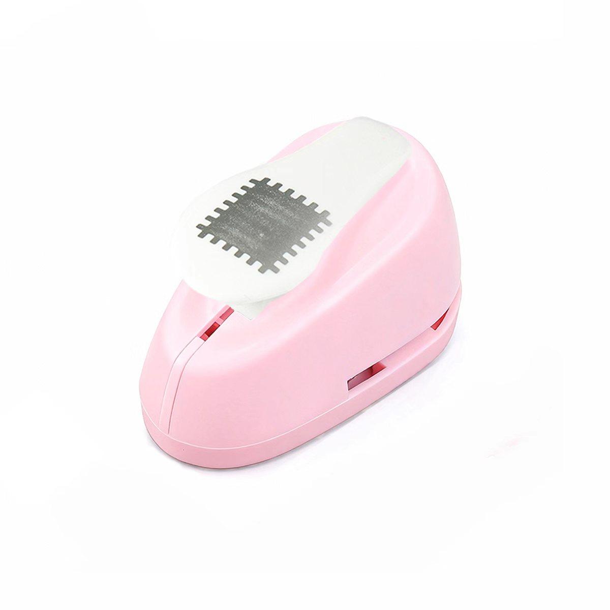 

Дырокол в форме штампа, портативный дырокол для поделок, принадлежности для скрапбукинга, инструмент для изготовления открыток и бумажного творчества, подарок розовый