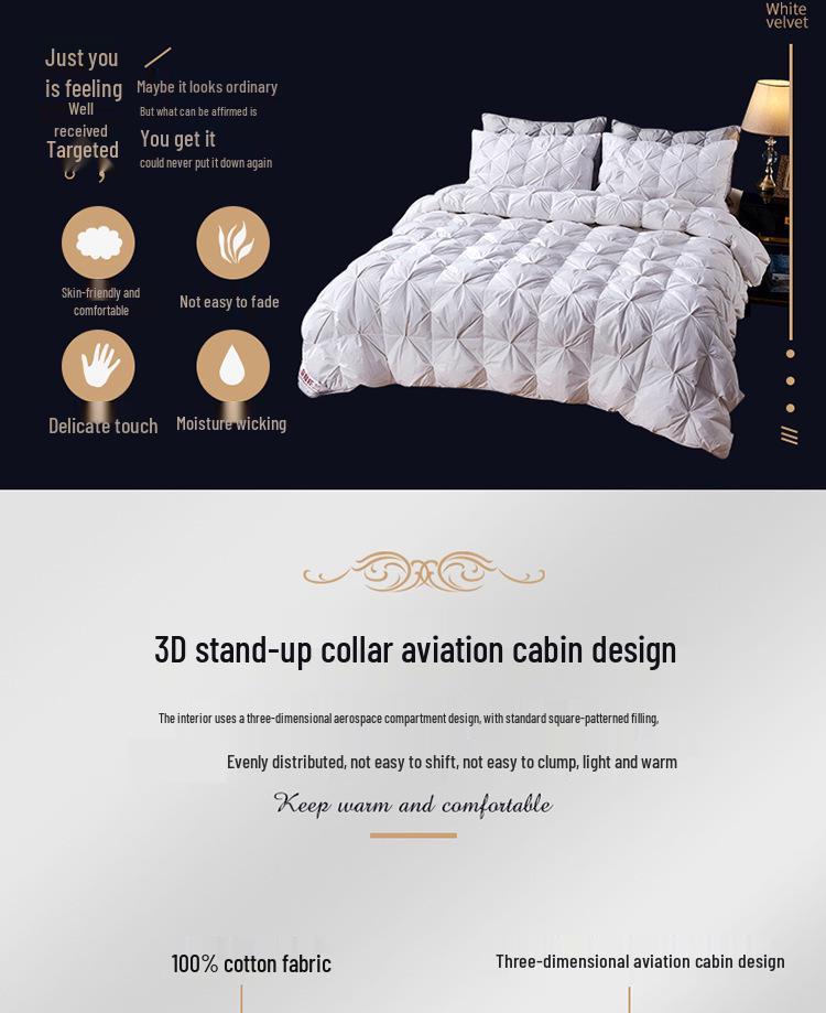 Five-Star Hotel Winter & Spring Down Comforter - Non-Down Duck Feather Core