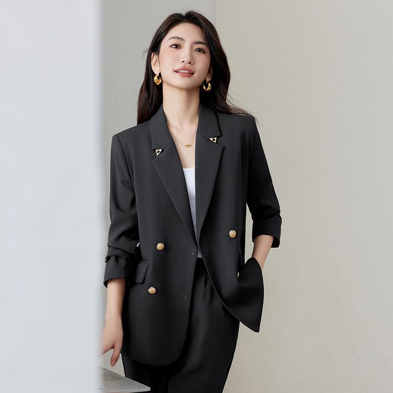 Women's High-End White Loose Silhouette Suit Set, 2025 Spring/Autumn Collection