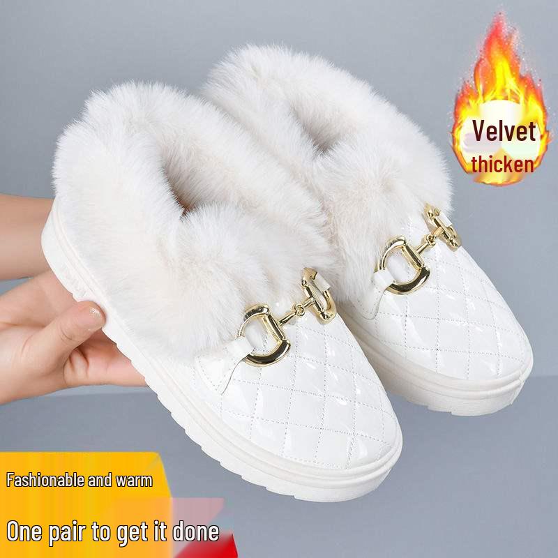 Women's Versatile Winter Fur-Lined Snow Boots Moccasins