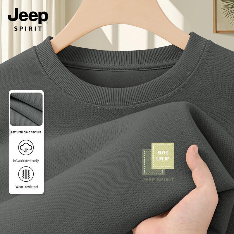 JEEP SPIRIT Men's 2025 Loose Fit Round Neck Sweatshirt