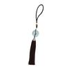 Tassel Pendant Round Porcelain Elegant Style Exquisite Luster Widely Used Keychain Tassel for Car Wallet Bag Type 1