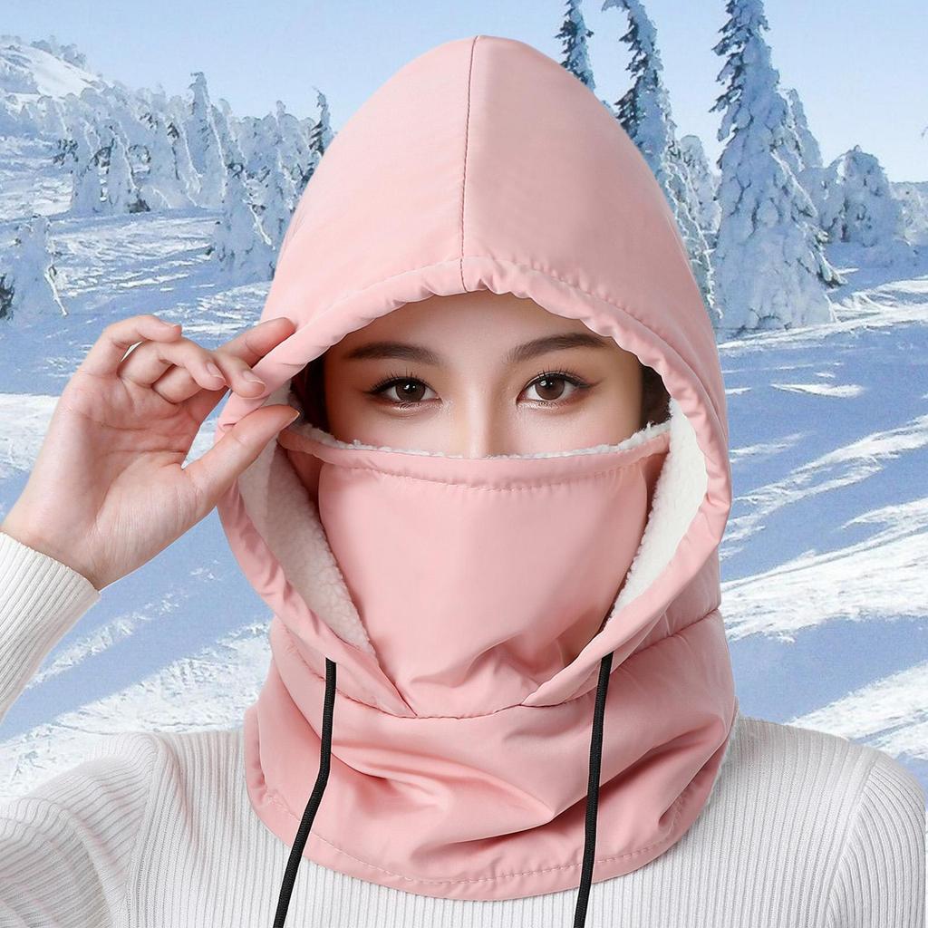Ski Face Cover Waterproof Neck Warmer Winter Adjustable Skiing Hooded Hat For Runners Cyclists Women Motorcycle Cycling