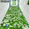 3D Flower Home Corridor Carpet Crystal Velvet Dirt Resistant Wear-resistant Anti Slip