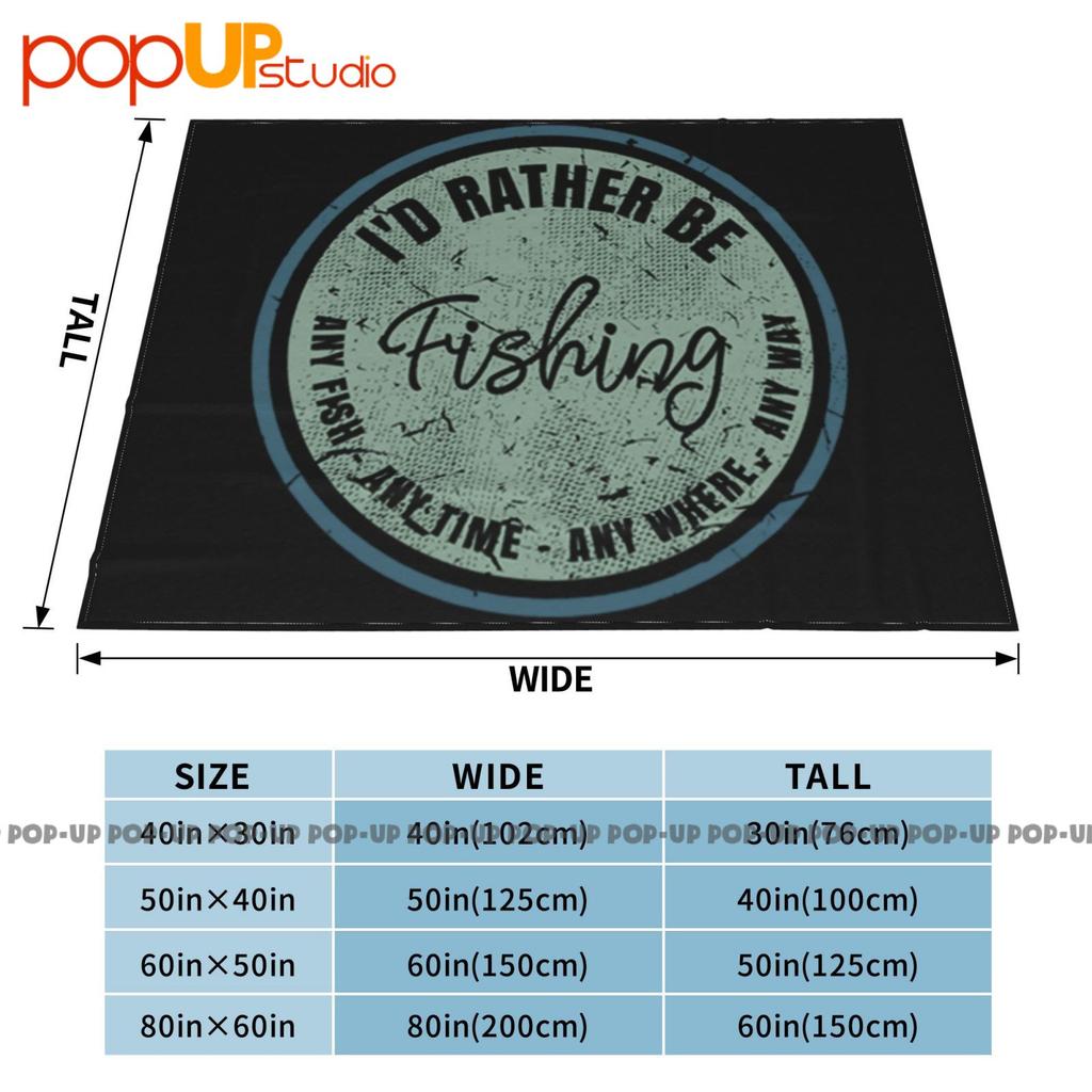 I'D Rather Be Fishing Distressed Ultra-Soft Blanket Quilt Winter Sofa Cover Bed Covers