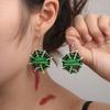 Fully Managed Environmentally Friendly Acrylic Earrings, Personalized Halloween Pumpkin Bat Earrings 1 Pair Of Earrings