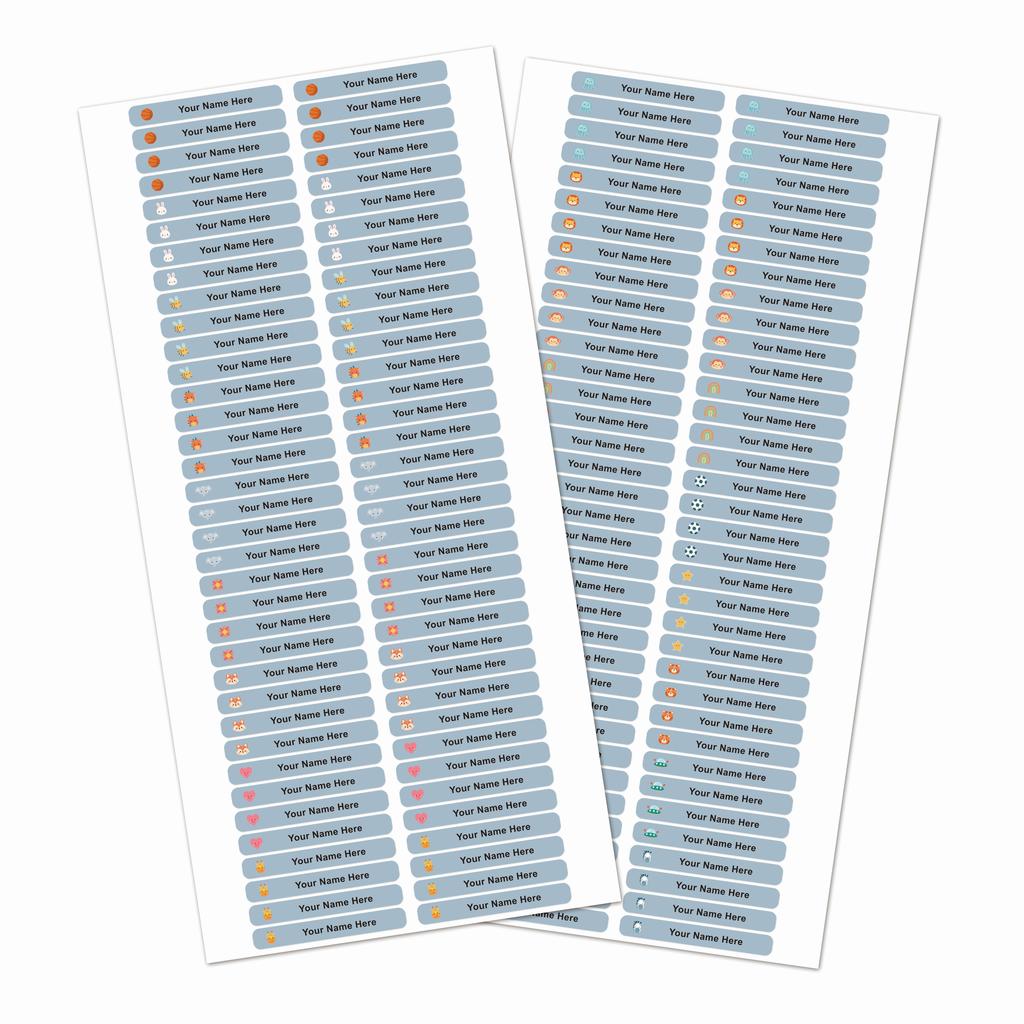 144Pcs Personalized Name Stickers Long Strip Pencil Labels Custom Waterproof Self Adhesive Name Labels For Bottles Notebooks