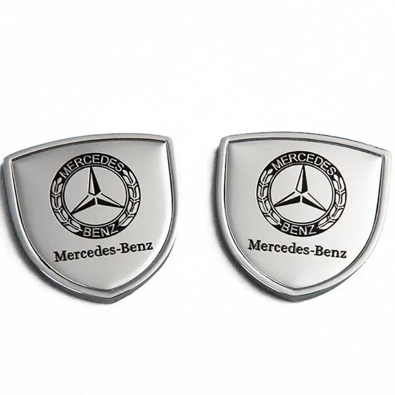 

For Mercedes Benz 2 pieces 3D Metal Car Window Trunk Emblem Decor Sticker For Mercedes Benz AMG W253 X253 X205 W176 GLC/GLE-clas 2pcs