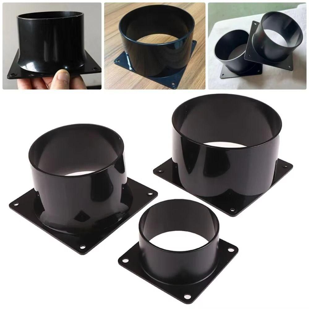 Black Square Bottom Flange Connection of Inlet Outlet Ventilation System
