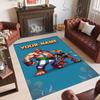Personalized Crystal Velvet Carpet Custom Name Text,Asterix & Obelix Anti Slip Area Rug For Home Decoration