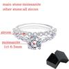 1ct Round Cut Moissanite Engagement Ring for Women 2pcs Sets Lab Created Diamond Band 925 Sterling Silver Plated 18k Gold