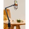 Long Arm Phone Mount Clip Type Tablet Phone Desktop Stand 360 Degree Rotatable Folding Stand