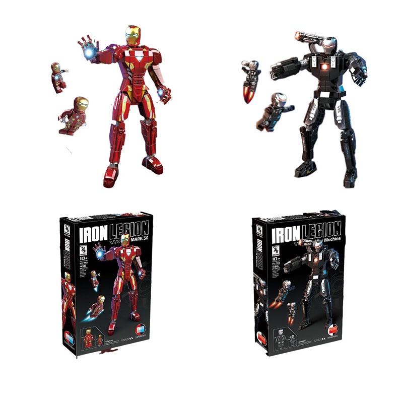 High-quality Abs Plastic Building Blocks For Boys Compatible With Lego Iron Man War Machine Model 400-800 Pieces