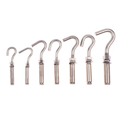 2 Pieces M6 M8 M10 M12 304 Stainless Steel Expansion Hooks Concrete Wall Anchor Bolt Cup Closed Spring Opening Sleeve Fastener