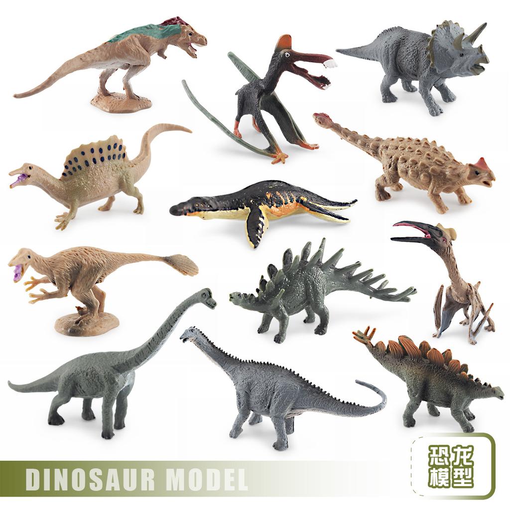 Simulation Mini Dinosaur Series Triceratops Stegosaurus Velociraptor Pterosaur Mosasaurus Brachiosaurus Diplodocus Model Ornament