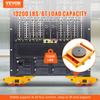 SucceBuy All-Steel Industrial Machinery Mover Pallet Trolley 6T Small Carrying Tank W/ 360Degree Rotation for Transporting Cargo