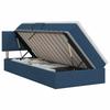 Storage Bed with Mattress Blue 90 X 200 Cm Velvet