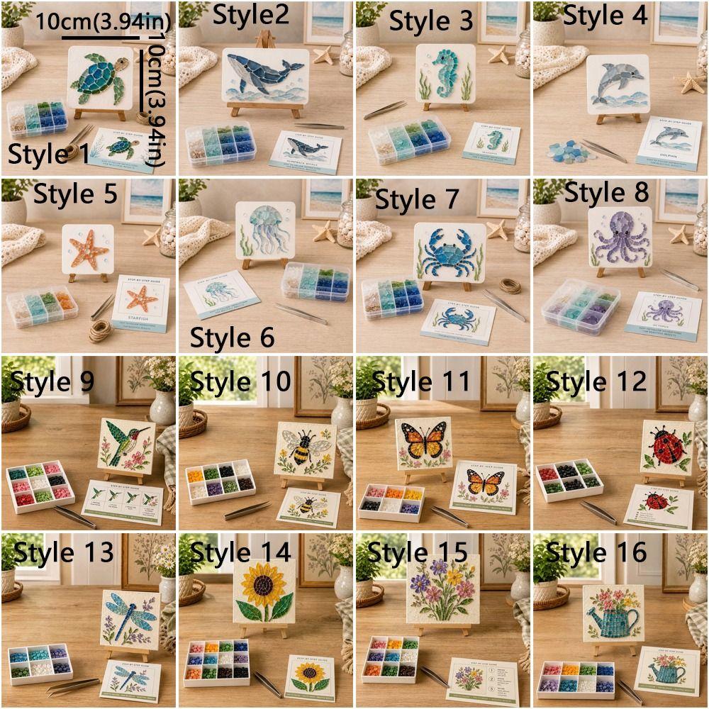 Ocean Inspired Ocean DIY Sea Glass Art Kit Home DIY Crafting Kit Adult Beginner