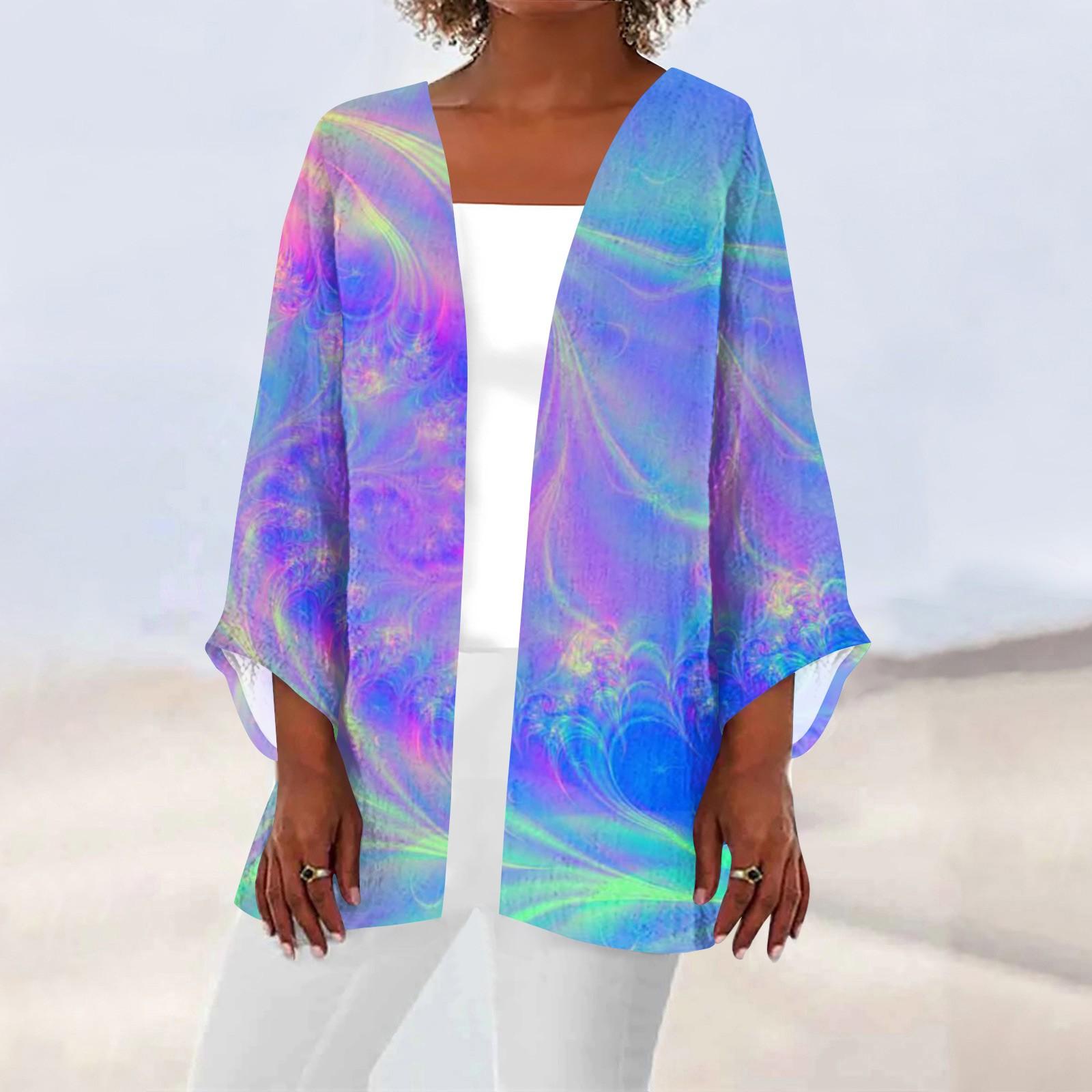 

Женская повседневная модная легкая куртка средней длины с принтом Caot в стиле ретро, ​​кардиган XXXXXL