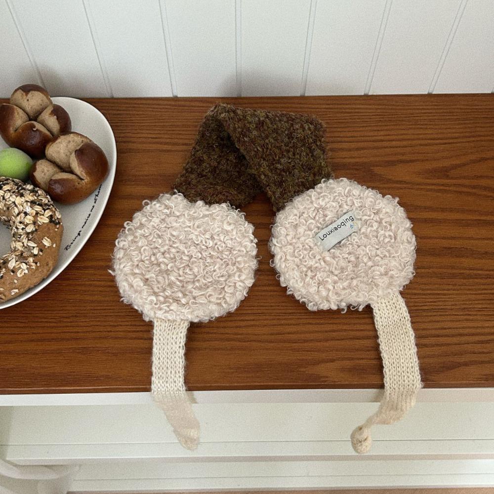 

Зимние наушники из овечьей шерсти, утолщенные, закрывающие уши, милые наушники, для катания на лыжах Style 3