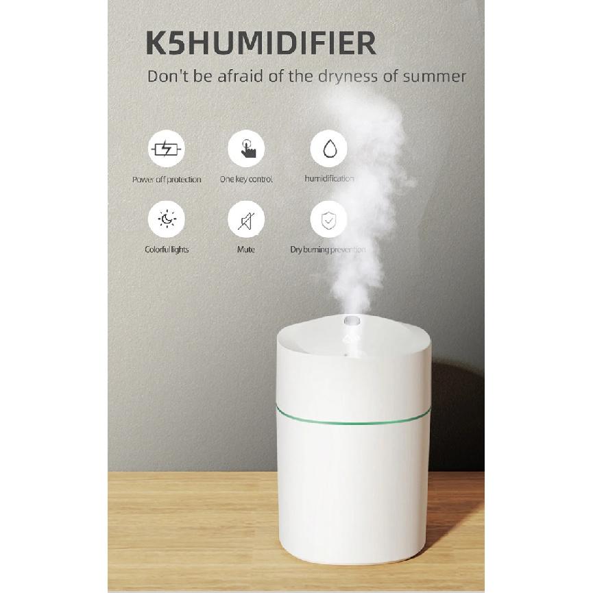 New USB Rechargeable Ultrasonic Diffuser Smart Car Humidifier Air Purifier Mini Portable Water Air Desktop Humidifier