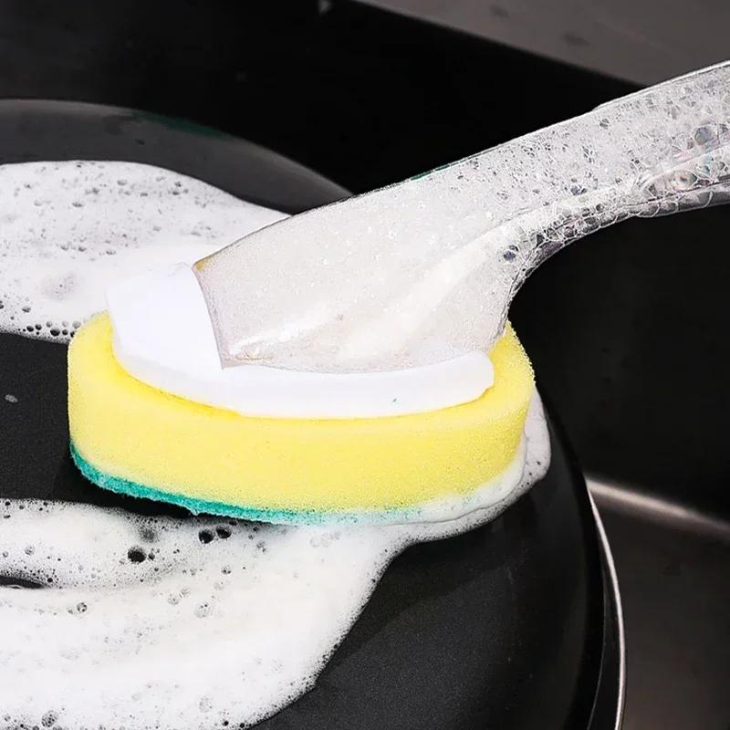 Soap Sponge Dispenses Dishwashing Scrub Dishwashing Sponge Replacement Head Kitchen Sink Washing Tool For Kids Adults Children's Birthday Gift Holiday
