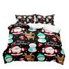 Merry Christmas Duvet Cover Set Red Bow Pattern Comforter Covers And Pillow Shams Buff Color Bedding Sets Twin Size Xmas Decor