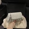High-end Niche Bag Women's 2025 New Fashion Chain Shoulder Messenger Bag Popular Women's Pleated Small Square Bag