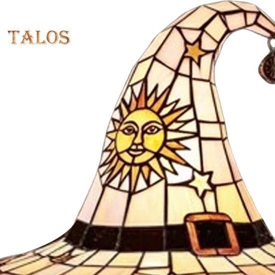 Lampa klobouk čarodějnice LED noční světlo jemná záře ručně vyráběné gotické světlo ve tvaru klobouku čaroděje halloweenská noční lampička