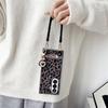 Applicable to Samsung ZFold7 folding leopard print splicing mobile phone case love plush portable ZFold6 anti-drop protective case