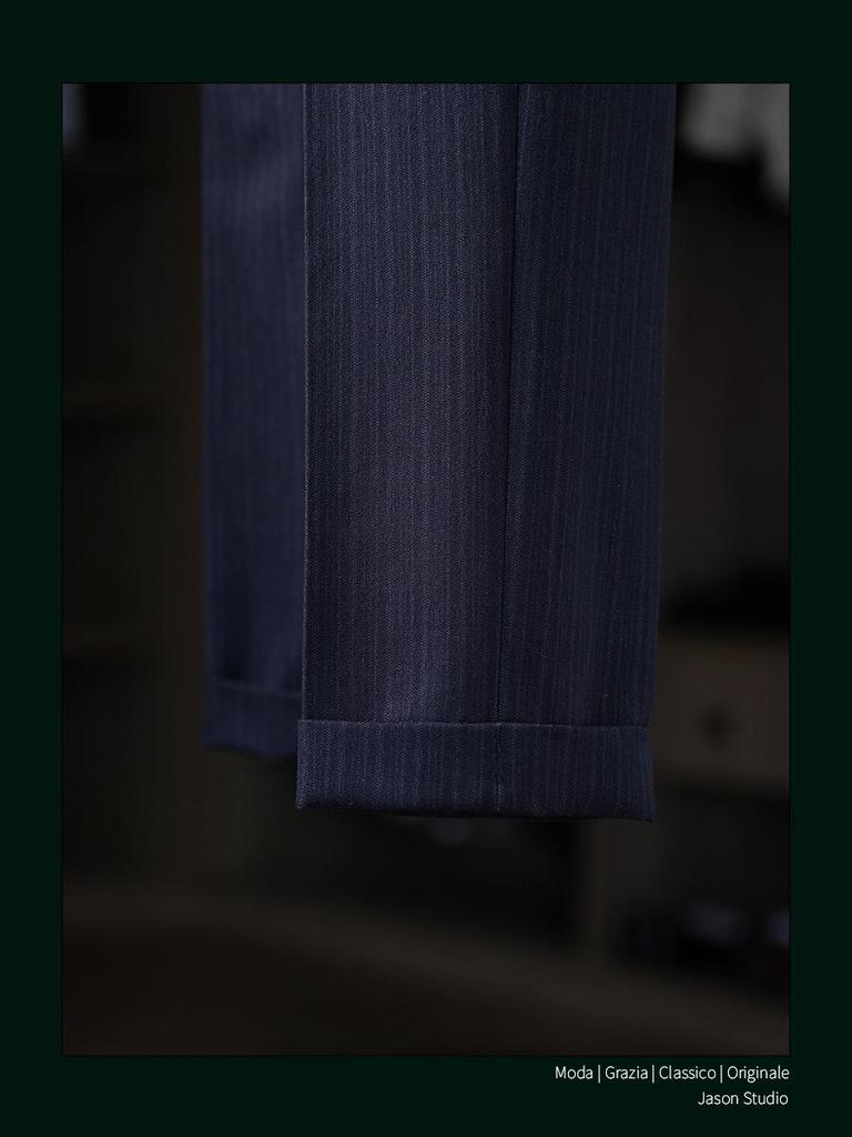 Neapel Retro Herren Businesshose - Bügelfrei Casual mit Paris-Schnalle