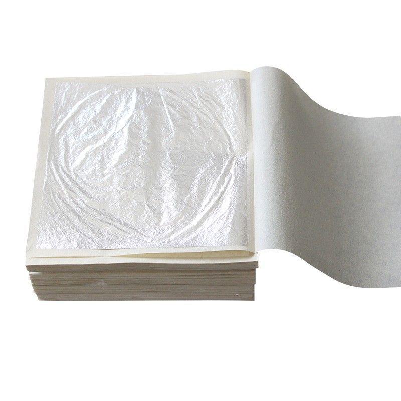 Pure 999 Silver Handicrafts: Single & Double Layer Silver Foil Paper Decor, Multiple Specifications Available