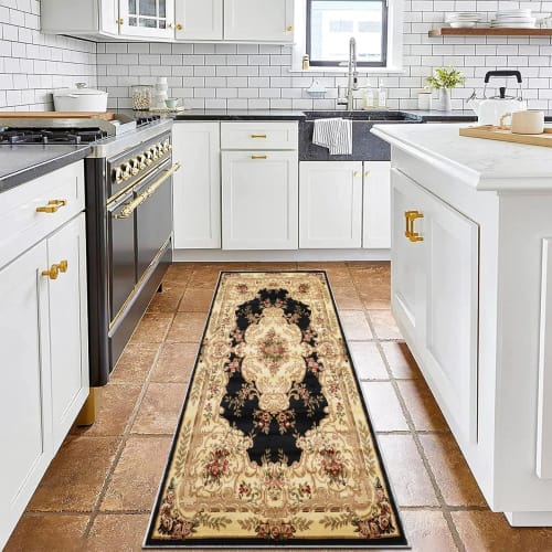 Kitchen Rug, 80 x 180 cm (32.2 x 76.6 inches), Long, Anti-Slip, Anti-Slip, for Safety of Children, Seniors, and Pets, Compatible with Underfloor Heati