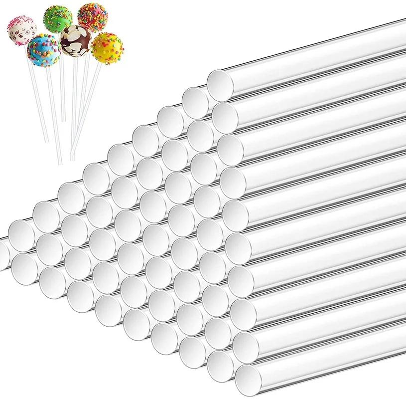 Transparent Candy Bar Lollipop Cake  Stirring  Biscuit and Chocolate Topping 100pcs Baking Accessories   Cake