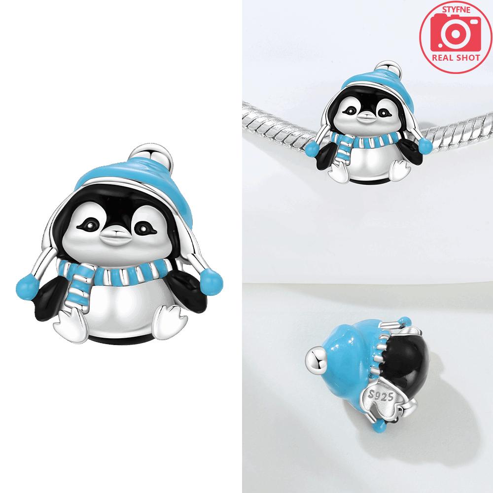 Blue Ocean Sea Star Penguin Mother-Child Bonding Among Mermaids Original Copper Beads Fit Bracelet Jewelry Diy Women Gift