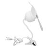 Clamp On Desk Fan with Light Plug in Mini Fan Desktop Personal Fan Flexible Gooseneck for Home Bedroom Study Room