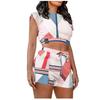 Women's Sexy Sleeveless Top And Loose Drawstring Sports Casual Shorts Set