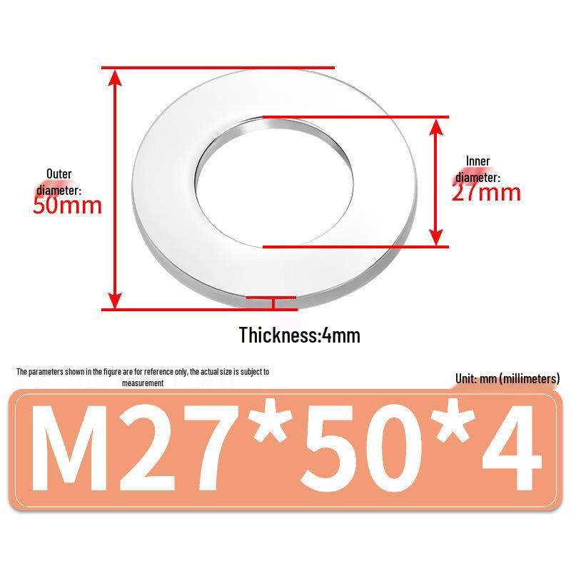 Jin Juntai Thick & Thin Stainless Steel Flat Washer, Round M10-M36