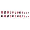 24 Pcs Cats Eye False Nail Reusable Artificial Nail Short Full Cover Stick On Nail Glossy Press On Nail for Woman