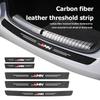 Carbon Fiber Car Door Sill Protector Stickers Auto Accessories For Crown Land Cruiser RAV4 Camry Yaris Corolla Prius
