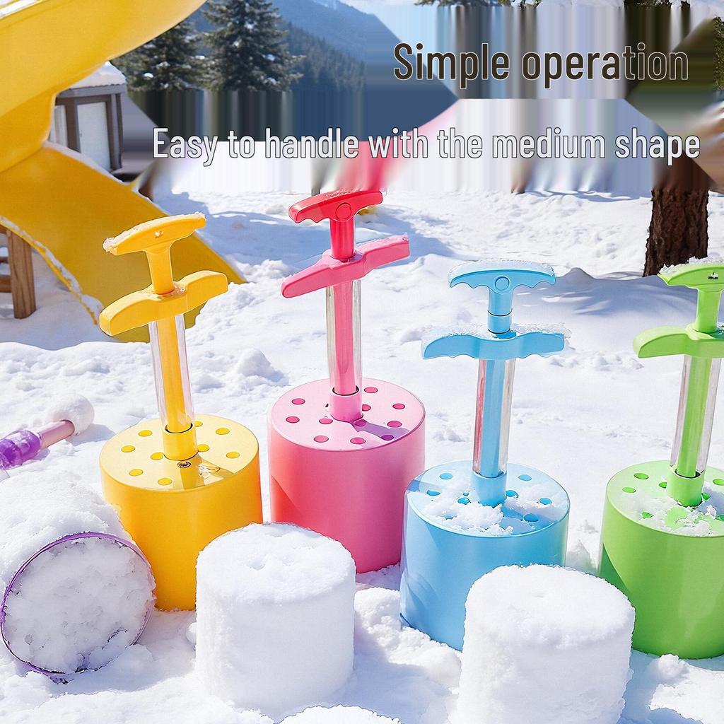 Snowball Clip Set: Kids' Winter Snow Play Tools for Snowball Fights & Snowman Molds