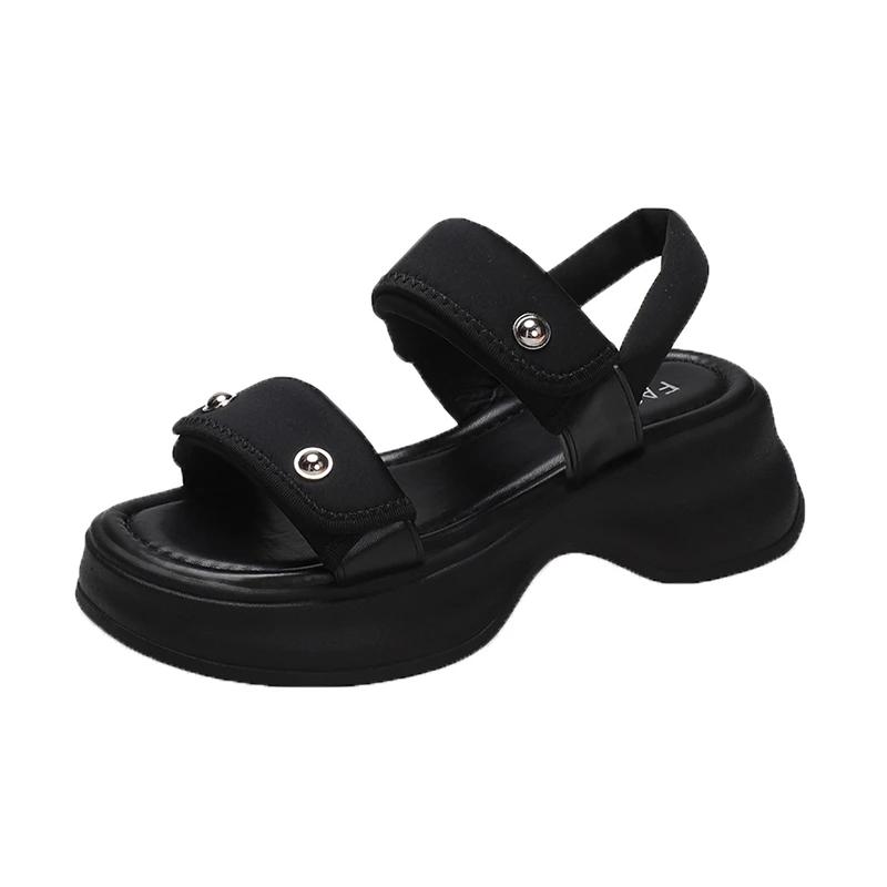 Fashion Shoes Female 2024 Summer Trendy and Versatile Women's Casual Sandals Waterproof Non-slip Platform Sandals Sandalias De Mujer
